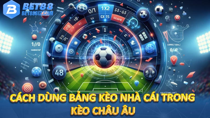 Cách dùng bảng kèo nhà cái trong kèo Châu Âu